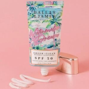 Dallas & James Watermelon Dream Sheer + Clean Mineral Sunscreen SPF 50, NIB